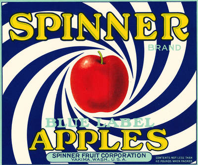 Spinner Apples fruit crate label